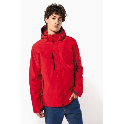 Men's hooded softshell lined parka